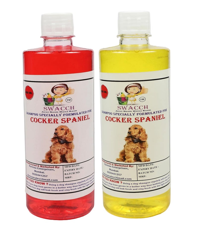 SWACCH Shampoo Specially FORMULATED for Cocker Spaniel 500ML Combo Pack of 2 Jasmine Lemon - Image 2