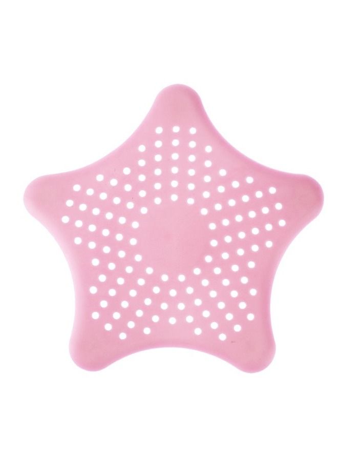 MARGOUN 10-Piece Kitchen Sink Strainer Filter Star Silicone Drain Cap Bathroom Floor Hair Catcher Anti Clogging Shower Drain Cover For Kitchen Bathroom Tub Pink - Image 4
