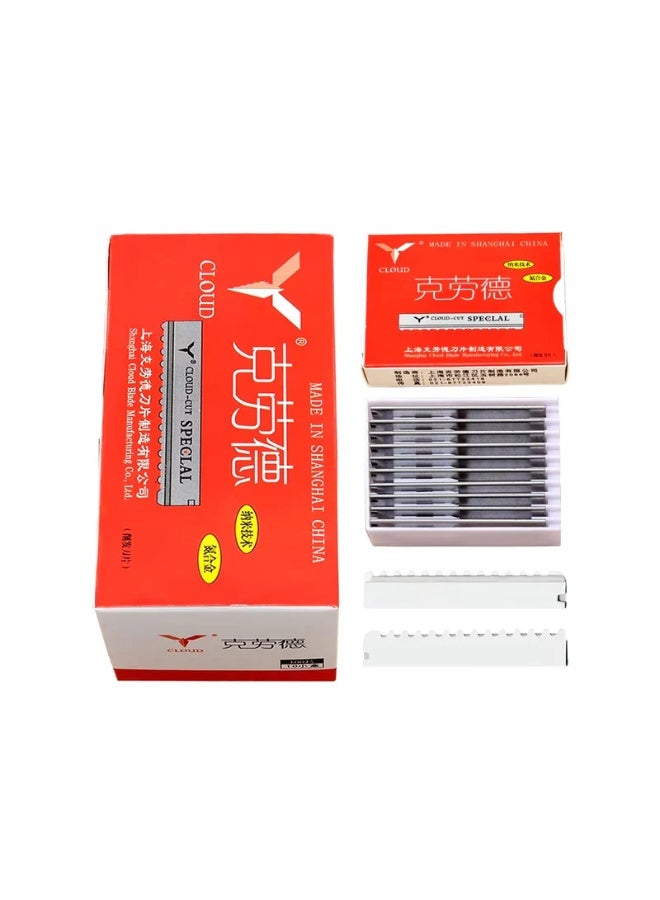 cloud Salon Barber Professional Use Hair Thinning Razor Blade 100pcs Box - Image 5