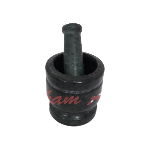 Surva Cart Handmade Granite Stone Mortal Pestle Hamam Dasta Crusher - Image 1
