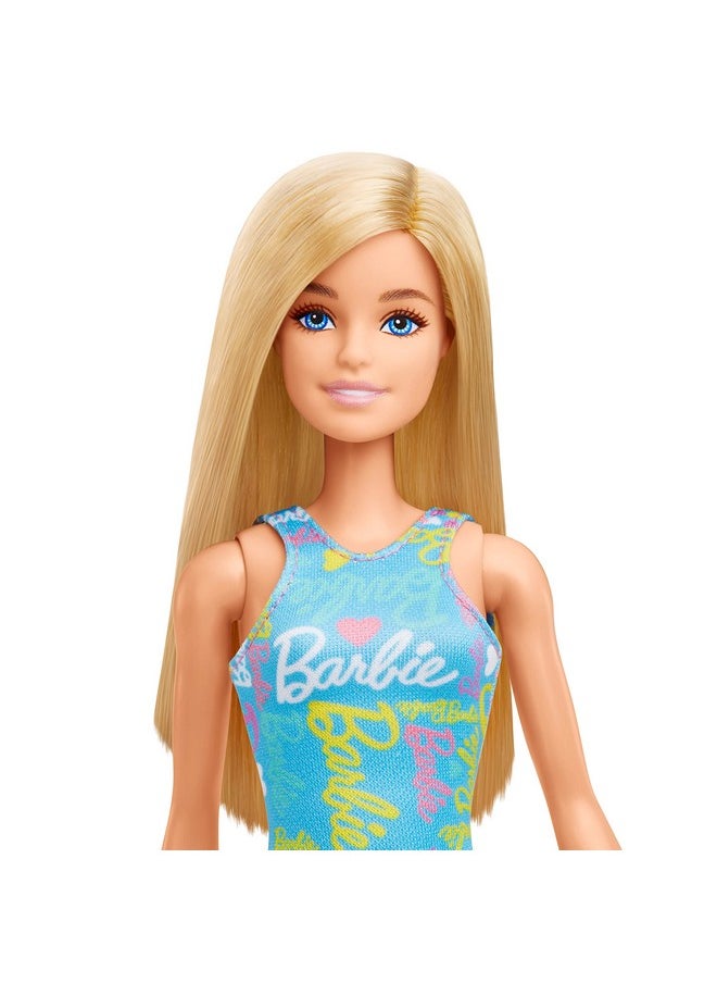 Barbie Dolls 3 Wearing Logo Print Dresses, Toy For Kids Ages 3 And Up  - Image 4