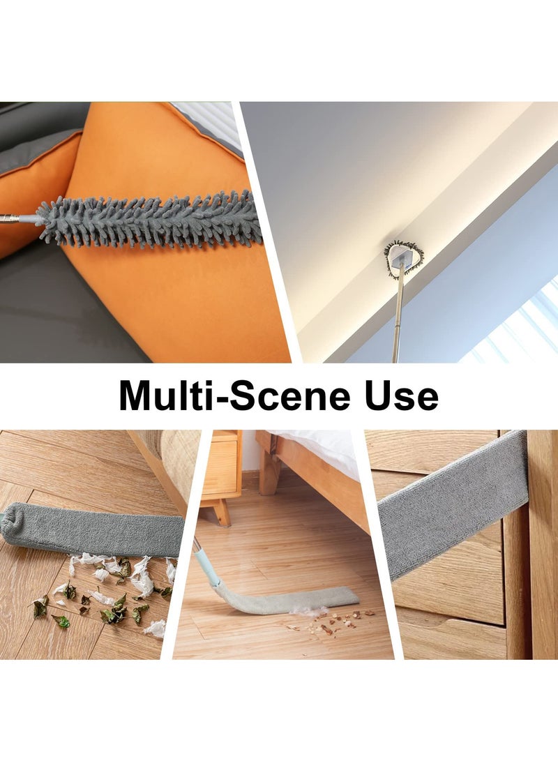 Arabest 9-in-1 Home Microfiber Duster Set, High Reach Duster Kit with 100"" Extension, Bendable and Washable, for Cleaning Ceiling Fans, Crevices, Furniture and Cars - Image 5