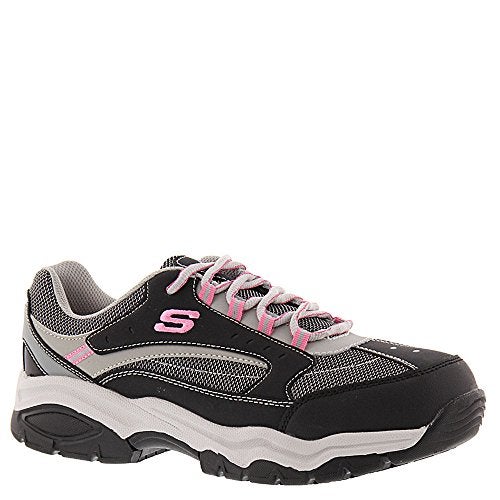Skechers for Work Women's Bisco Work Shoe, Black/Gray, 9.5 M US - Image 2