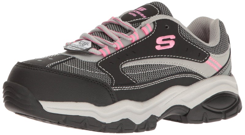 Skechers for Work Women's Bisco Work Shoe, Black/Gray, 9.5 M US - Image 1