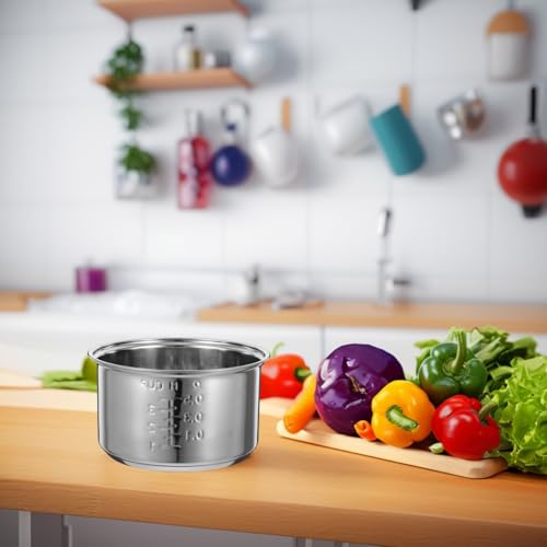 Holidyoyo Rice Cooker Inner Pot: Stainless Steel Inner Pot 1.6L Cooker Liner Universal Replacement Insert Nonstick for Electric Rice and Grain Cookware - Image 5