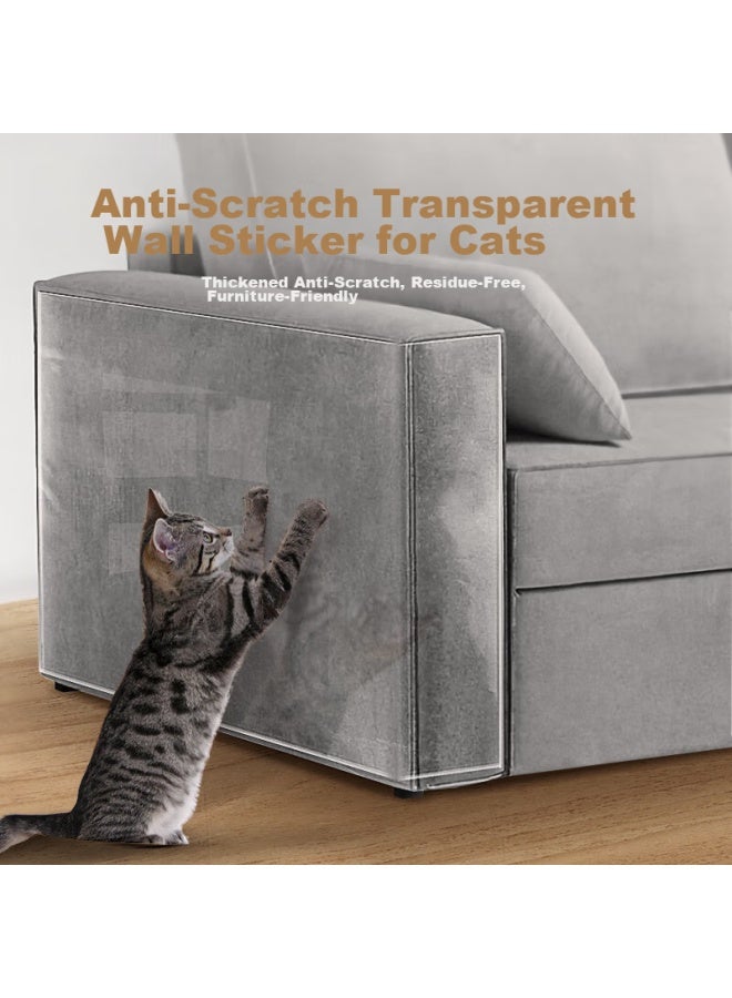 HelloJoy ojoy Cat Scratch Protection Stickers, Sofa Cover Decals, Transparent Cat Paw Stickers, Leather Sofa Protective Stickers, 100*45cm*5 Pieces - Image 1