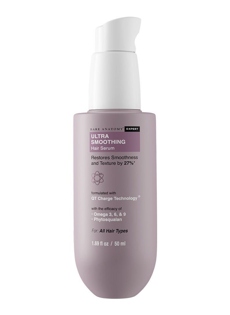BARE ANATOMY Bare Anatomy Ultra Smoothing Hair Serum For Dry & Frizzy Hair | Restores Smoothness & Texture | Powered By Carbohydrate Complex & Niacinamide | For Women & Men | SLS & Paraben Free | Vegan | 50ml  - Image 1