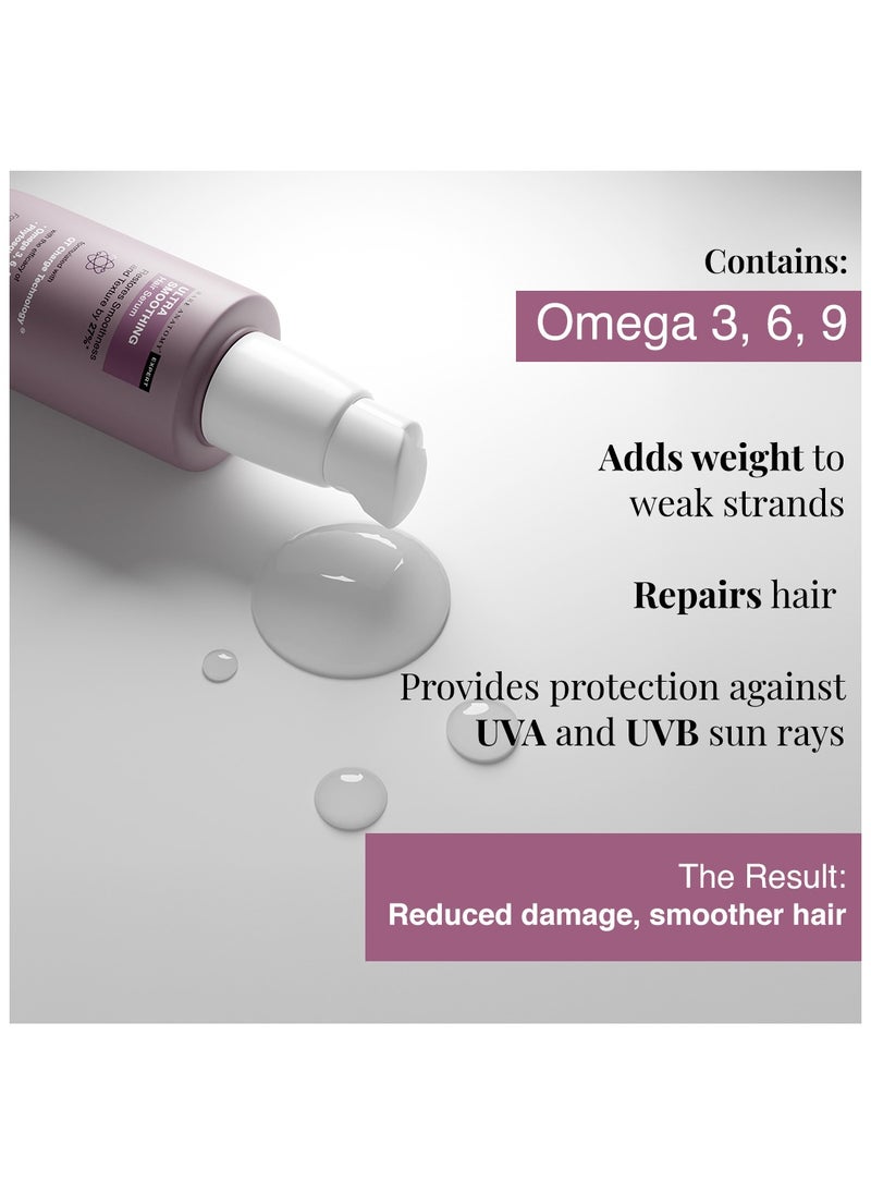 BARE ANATOMY Bare Anatomy Ultra Smoothing Hair Serum For Dry & Frizzy Hair | Restores Smoothness & Texture | Powered By Carbohydrate Complex & Niacinamide | For Women & Men | SLS & Paraben Free | Vegan | 50ml  - Image 4