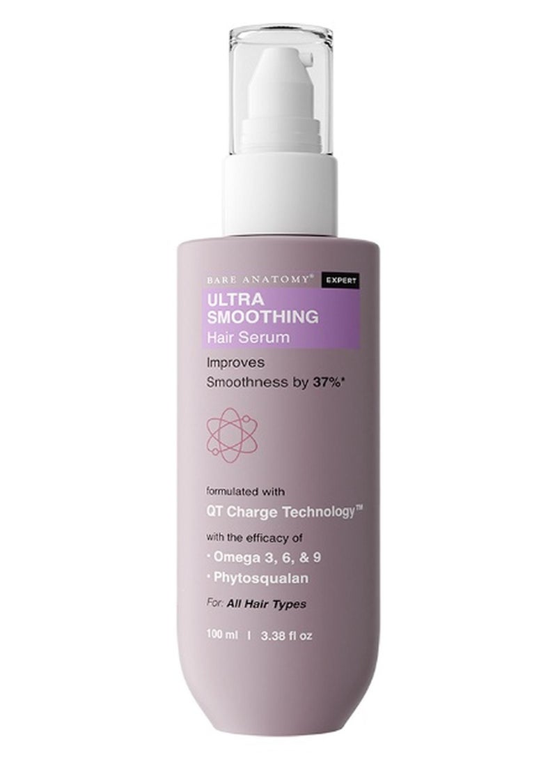 BARE ANATOMY Ultra Smoothing Hair Serum For Dry & Frizzy Hair | Restores Smoothness & Texture | Powered By Carbohydrate Complex & Niacinamide | For Women & Men | SLS & Paraben Free | Vegan | 100ml - Image 1
