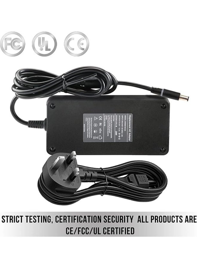 Terabyte 19.5V 12.3A 240W AC Adapter for Dell M17X R2 M17X R3 M4700 M6400 M6500 M6600 J211H Laptop Charger (DA180PM111/HA180PM181) Power Supply Cord Replace - Image 2