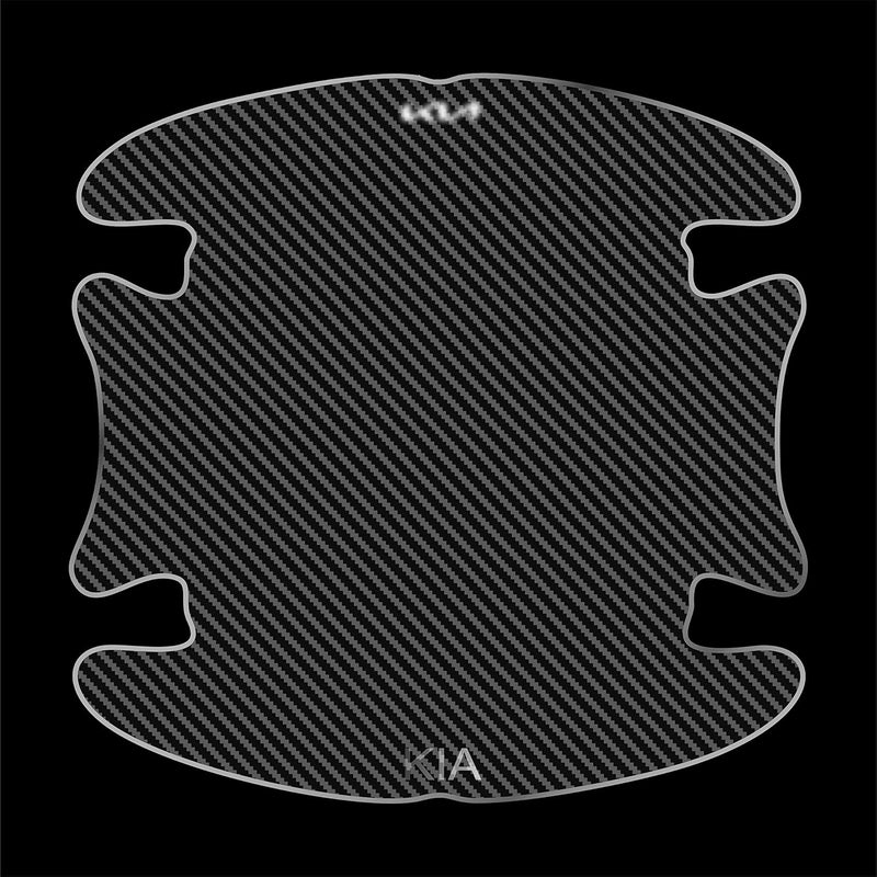 BIG FLAG ملصق حماية من الخدوش ليد باب السيارة من ألياف الكربون بتشطيب جل ثلاثي الأبعاد من BIG FLAG (عبوة من 4) (MRDRCFVAR) (كيا) - Image 1