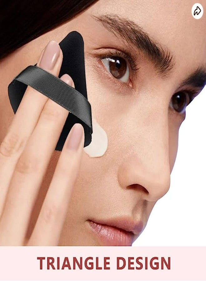 COSSESS Triangle Powder Puff | Makeup Sponge puff Face Dry Wet Makeup Puff for Loose Powder Body Powder, Cotton Cosmetic Sponge for Contouring, Under Eyes and Corners (one size, PACK OF 2) - Image 2