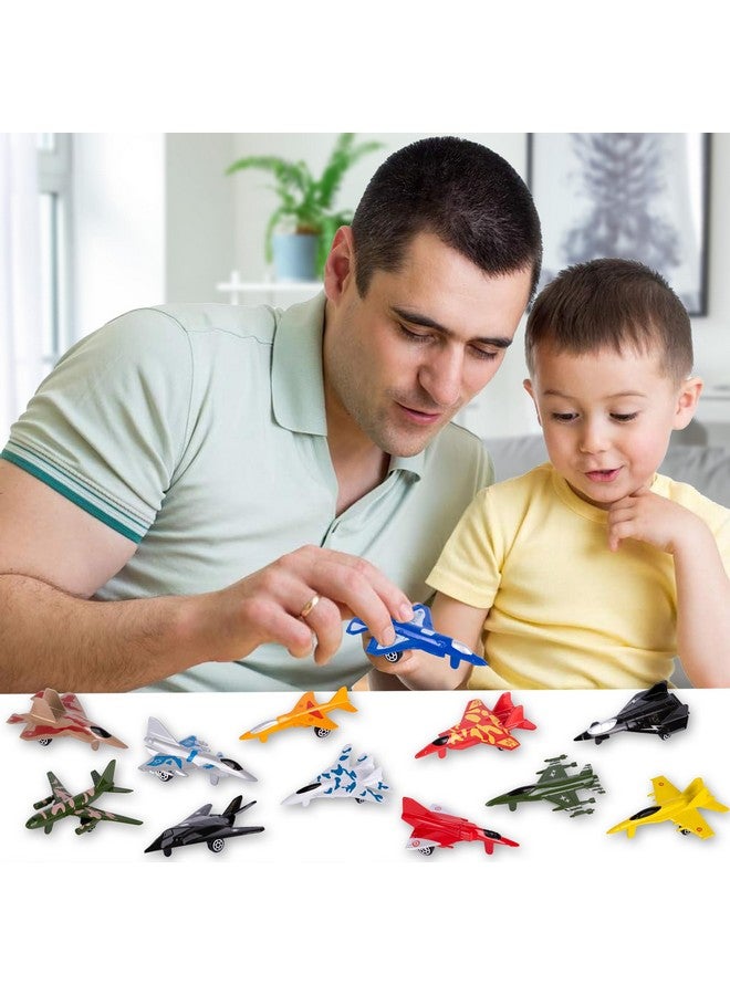 ArtCreativity ArtCreativity Diecast Jet Toy Playset, Set of 12, Fighter Jet Toys in Assorted Colors and Designs, Great Birthday Party Favors, Goodie Bag Fillers, Gift Idea for Kids  - Image 4