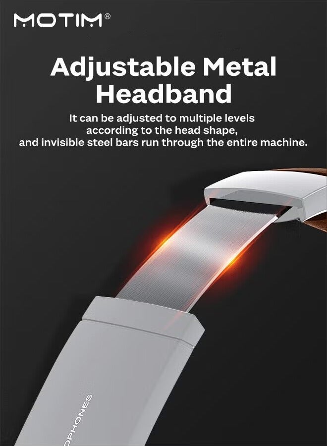 Motim Wireless Headphones, Bluetooth 5.4, Foldable Retractable Design Headphones, Noise Cancelling Over-ear Headsets, Hi-Res Audio, Pure Bass, Ideal for Travel, Work, Gaming, and TV - Image 5