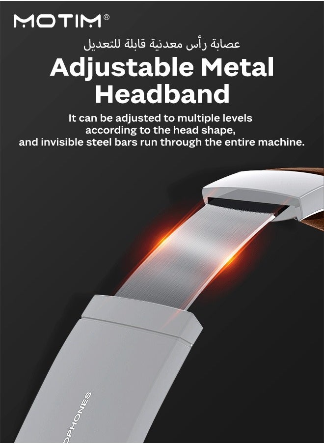 Motim Wireless On Ear Bluetooth Headphones, Foldable Design Headphones, Noise Cancelling, 15H Playtime, Hi-Res Audio, Pure Bass, Lightweight and Comfortable  - Image 5
