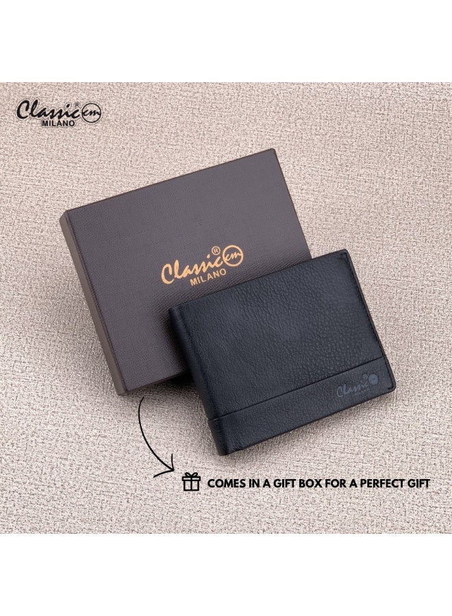Classic Milano Genuine Leather Wallet for Men – Slim Bifold Men’s Wallet with RFID Blocking, Multiple Card Slots – Stylish Mens Purse Wallets Gift for Husband, Father - Image 5
