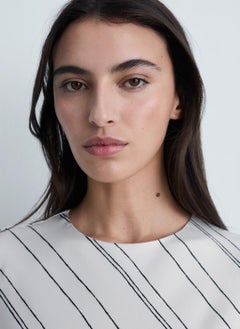MANGO Casual Striped Satin Dress  - Image 3