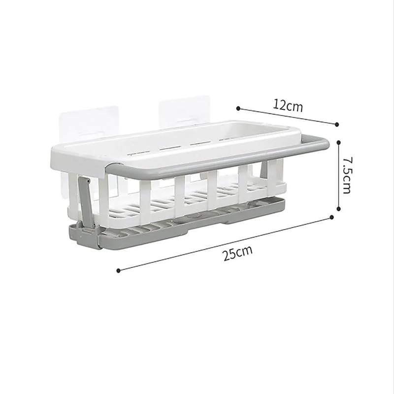 FAYBY Wall-Mounted Kitchen Organizer: Sponge Holder with Dish Drainer | Soap Rack | Sink Tray | Dishcloth Towel Rack | Storage Basket Rack Shelf (1Psc_Multicolor) - Image 2