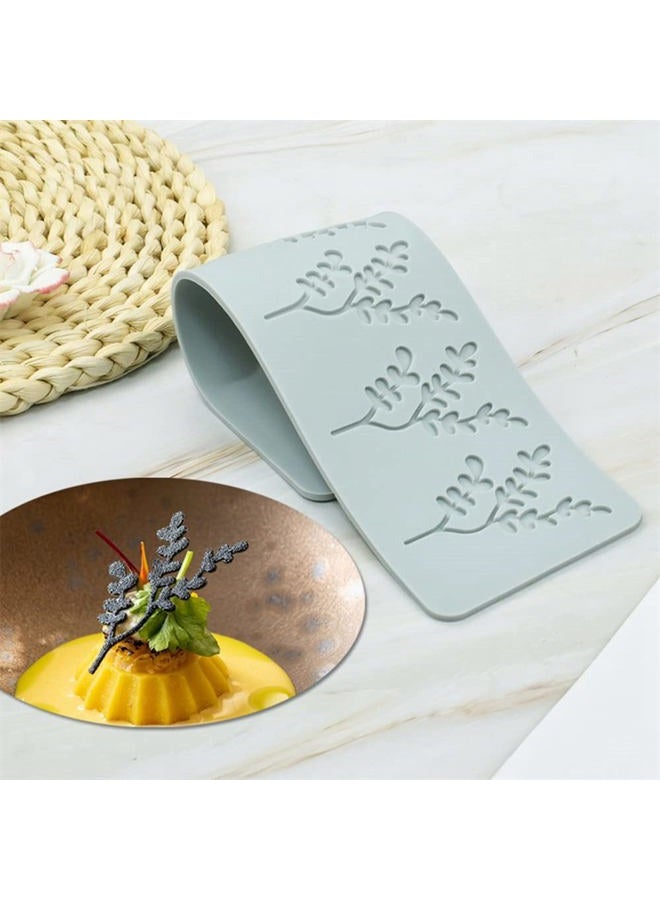 TUKE 3D Hollow Lace Fondant Molds Fruits Leaf Shape Lace Mat Party Cake Decoration Tool Cupcake Mat Silicone Molds for Polymer Clay Chocolate Baking Gummy Mould (Leaf_10.6x3x0.16inch_M) - Image 1