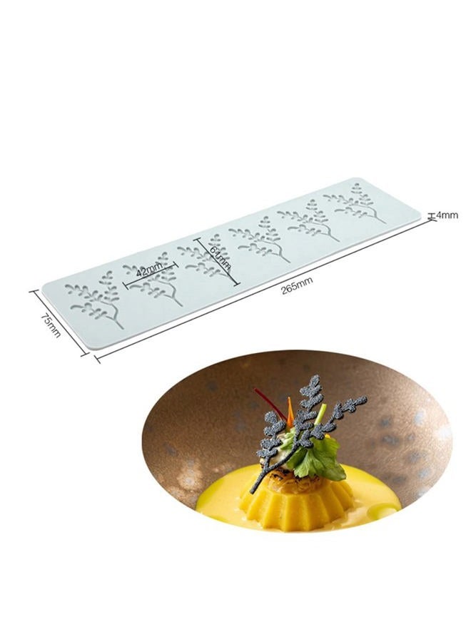 TUKE 3D Hollow Lace Fondant Molds Fruits Leaf Shape Lace Mat Party Cake Decoration Tool Cupcake Mat Silicone Molds for Polymer Clay Chocolate Baking Gummy Mould (Leaf_10.6x3x0.16inch_M) - Image 3