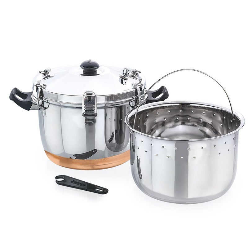 Expresso Stainless Steel Induction Friendly Rice Cooker 500 Gms with Copper Bottom for Efficient and Even Cooking Silver - Image 1