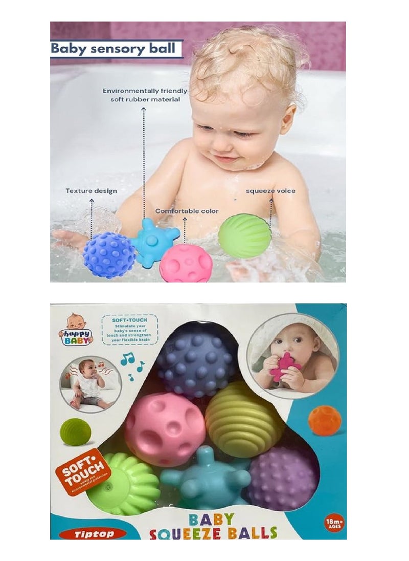 Soft Balls For ChildrenS Toys 6 Balls To Stimulate The Sense Of Touch And Play In The Bathroom (Completely Safe)  - Image 1