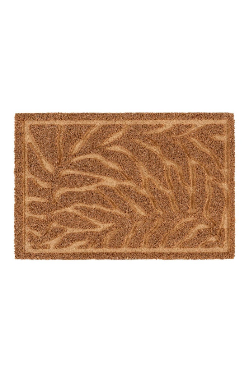 حدد المحور سجادة باب، أوراق/نمط جوز الهند/نمط طبيعي، 40 × 60 سم - Image 1