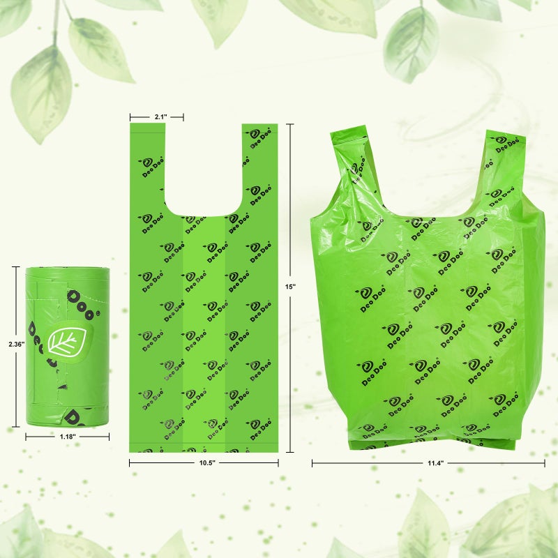 Deo Doo Dog Poop Bags Rolls with Handles 40 Rolls 480 Counts Big Sizes Leak Proof and Extra Thick Waste Bags for Walking Medium Large Dogs Cats Litter Unscented - Image 3