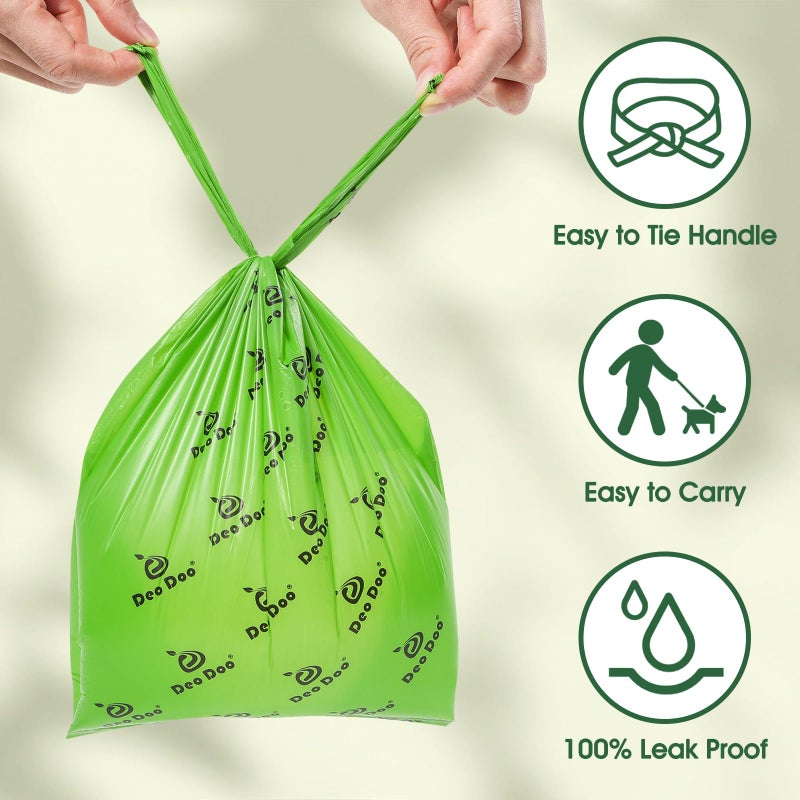 Deo Doo Dog Poop Bags Rolls with Handles 40 Rolls 480 Counts Big Sizes Leak Proof and Extra Thick Waste Bags for Walking Medium Large Dogs Cats Litter Unscented - Image 4