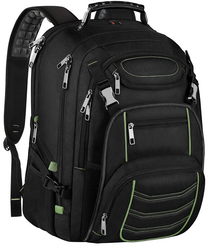 SINVICKO Travel Laptop Backpack,Extra Large 18.4 Inch Laptop RFID Anti Theft TSA Friendly Backpack with USB Charging Port,Water Resistant Backbag,Heavy Duty Computer Bag for Women Men,21.2*15.5*11.5 inch Green - Image 1