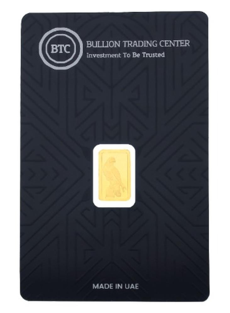 بي تي سي سبيكة ذهب 1 جرام عيار 24 – الصقر من BTC - Image 1