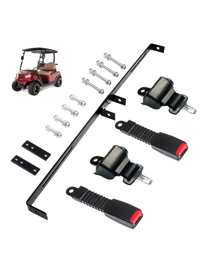 AIWEILUCK 2 Passenger Golf Cart Retractable 42" Seat Belts with Belt Bracket Kit for Yamaha Club Car DS Precedent EZGO TXT RXV - Image 1