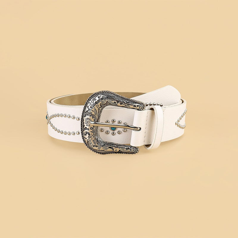 Trendy new retro inlaid gem belt female punk style personality y2g hot girl decorative all-Match belt in stock - Image 4
