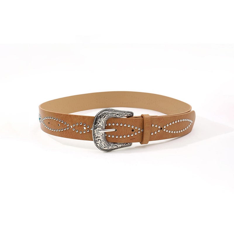 Trendy new retro inlaid gem belt female punk style personality y2g hot girl decorative all-Match belt in stock - Image 1