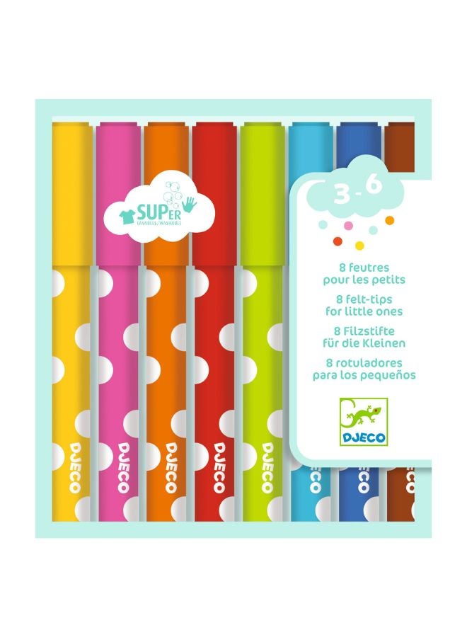 DJECO 8 Felt Tips For Little Ones  - Image 1