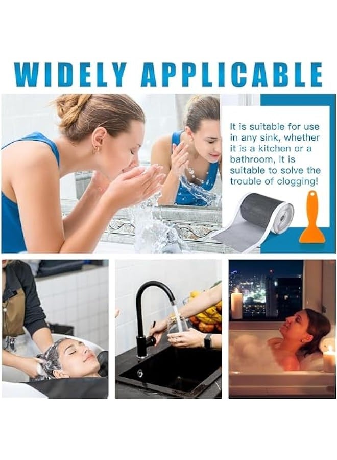 Beauenty Self-Adhesive Shower Drain Hair Catcher Mesh Stickers,Cutable Drain Catcher Anti-Clogging Filter Sticker,Kitchen Bathroom Floor Drain Catcher Anti-Clogging Filter Sticker ﻿ - Image 4