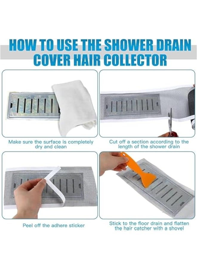 Beauenty Self-Adhesive Shower Drain Hair Catcher Mesh Stickers,Cutable Drain Catcher Anti-Clogging Filter Sticker,Kitchen Bathroom Floor Drain Catcher Anti-Clogging Filter Sticker ﻿ - Image 5