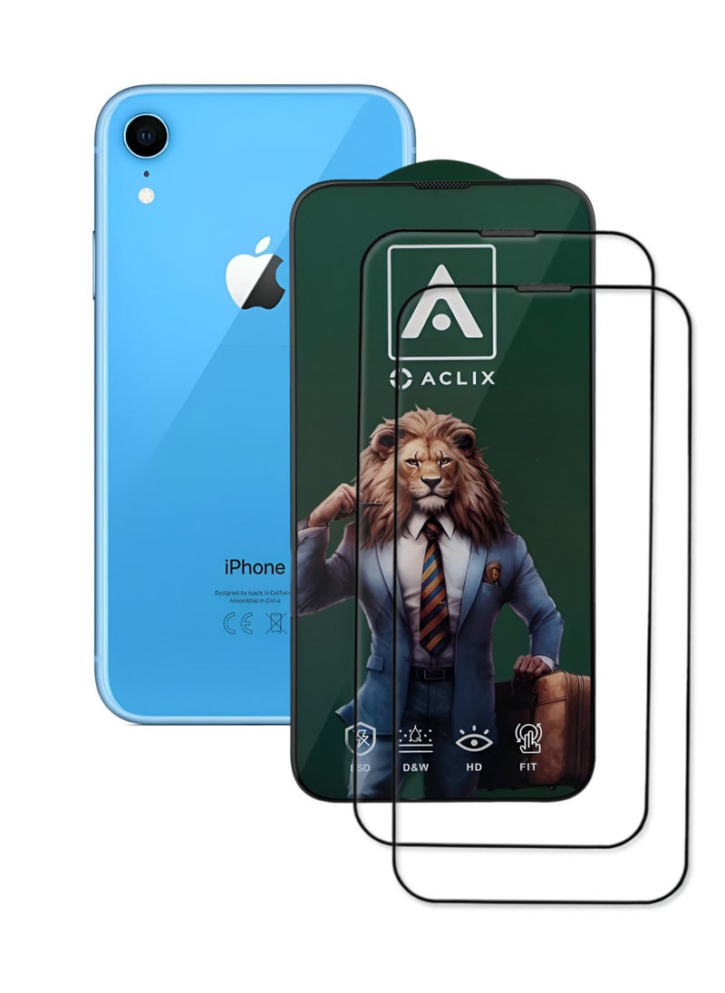 ACLIX 2 Pieces Antistatic ESD Dustproof Premium Quality High Definition Tempered Glass Screen Protector Designed For  iPhone XR - Image 1