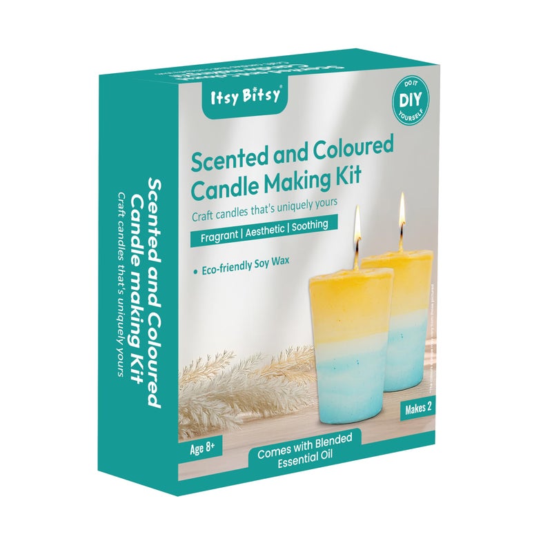 itsy-bitsy Itsy Bitsy DIY Candle Making Kit Box |Soy Wax with Lavender Fragrance | Two Color Candle Craft Set | Scented Handmade Home & Festive Décor Gift Kit - Image 5