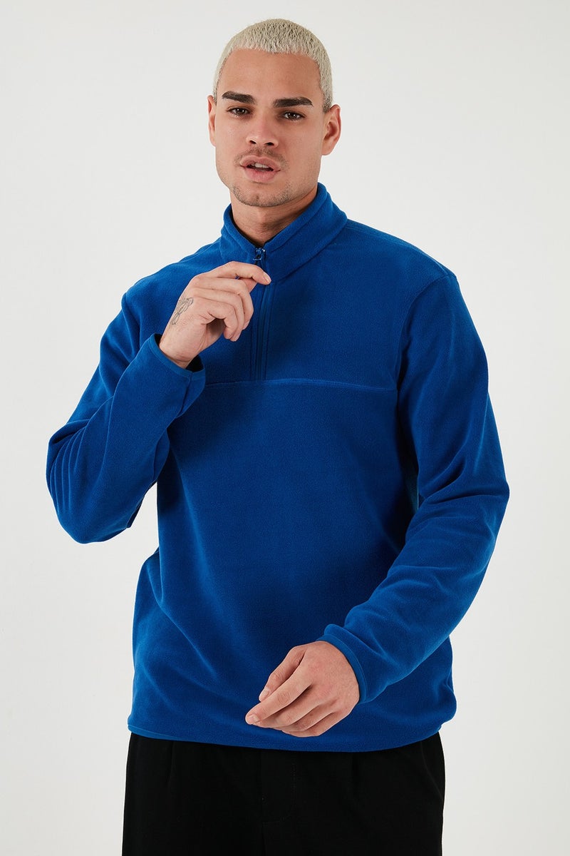 Buratti Regular Fit Anti-Pilling Non-Pilling Standing Collar Thick Winter Raised Polar Fleece Men's Polar 5896700 - Image 4