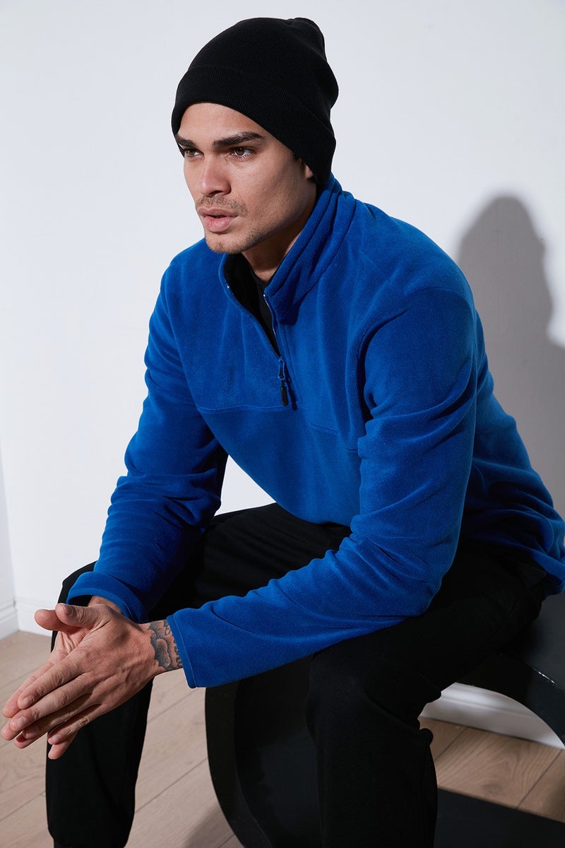 Buratti Regular Fit Anti-Pilling Non-Pilling Standing Collar Thick Winter Raised Polar Fleece Men's Polar 5896700 - Image 2