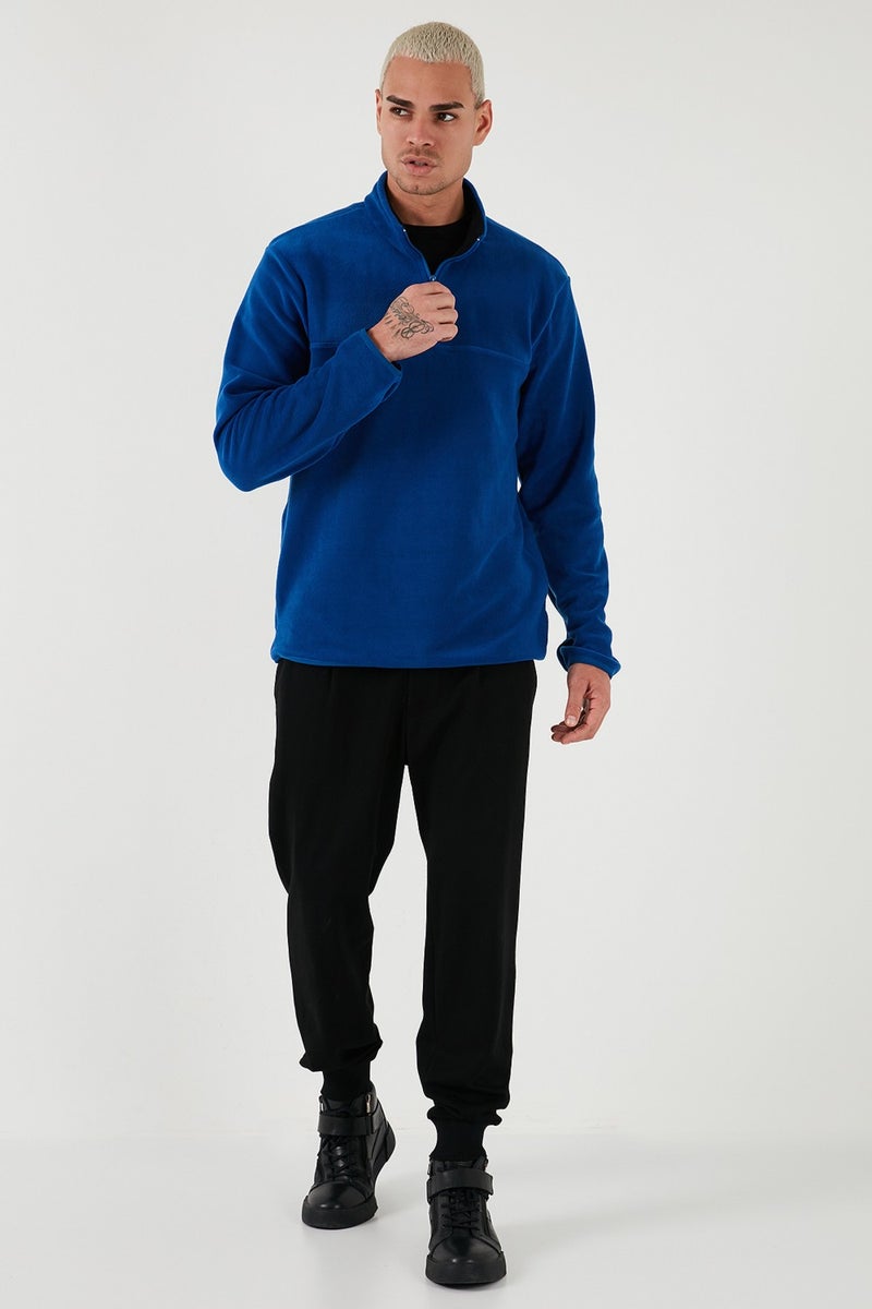 Buratti Regular Fit Anti-Pilling Non-Pilling Standing Collar Thick Winter Raised Polar Fleece Men's Polar 5896700 - Image 3