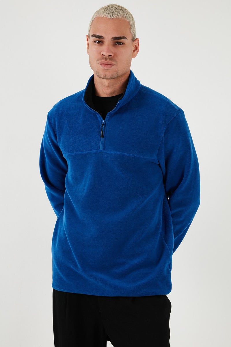Buratti Regular Fit Anti-Pilling Non-Pilling Standing Collar Thick Winter Raised Polar Fleece Men's Polar 5896700 - Image 5