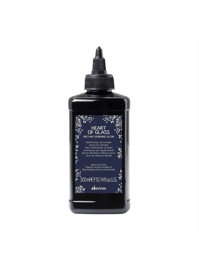 Davines Heart of Glass Instant Bonding Glow, Reinforcing Shine Serum, Lightweight Treatment for Blonde And Color-Treated Hair, 10.14 Fl. Oz. - Image 1