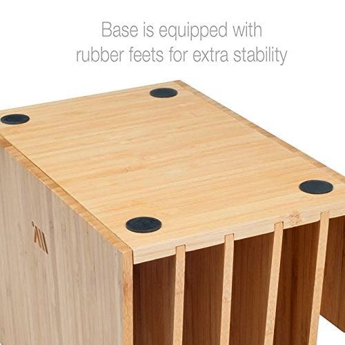 MobileVision Bamboo Desktop File Folder Organizer and Paper Tray, 5 Slots - Image 5