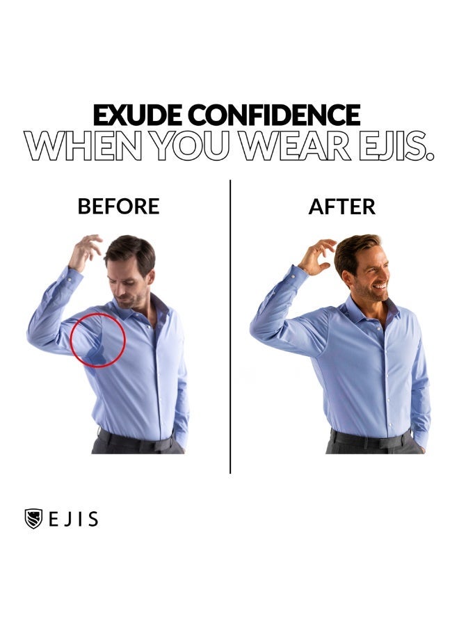 Ejis Men’s V Neck Sweat Proof Cotton Undershirt with Sweat Pads and Odor Control - Image 5