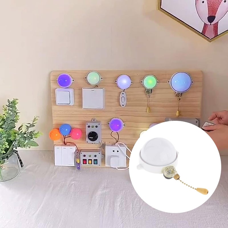 klarako Montessori Busy Board Material Kit Plug Socket Electrical Switch for Toddlers Educational Toy Learning Activities for Practical Skills Toy for Kids  Pull Light Small - Image 5