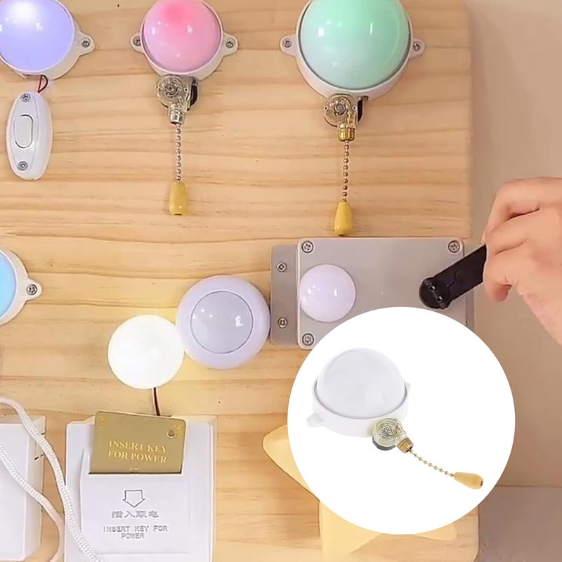 klarako Montessori Busy Board Material Kit Plug Socket Electrical Switch for Toddlers Educational Toy Learning Activities for Practical Skills Toy for Kids  Pull Light Small - Image 2