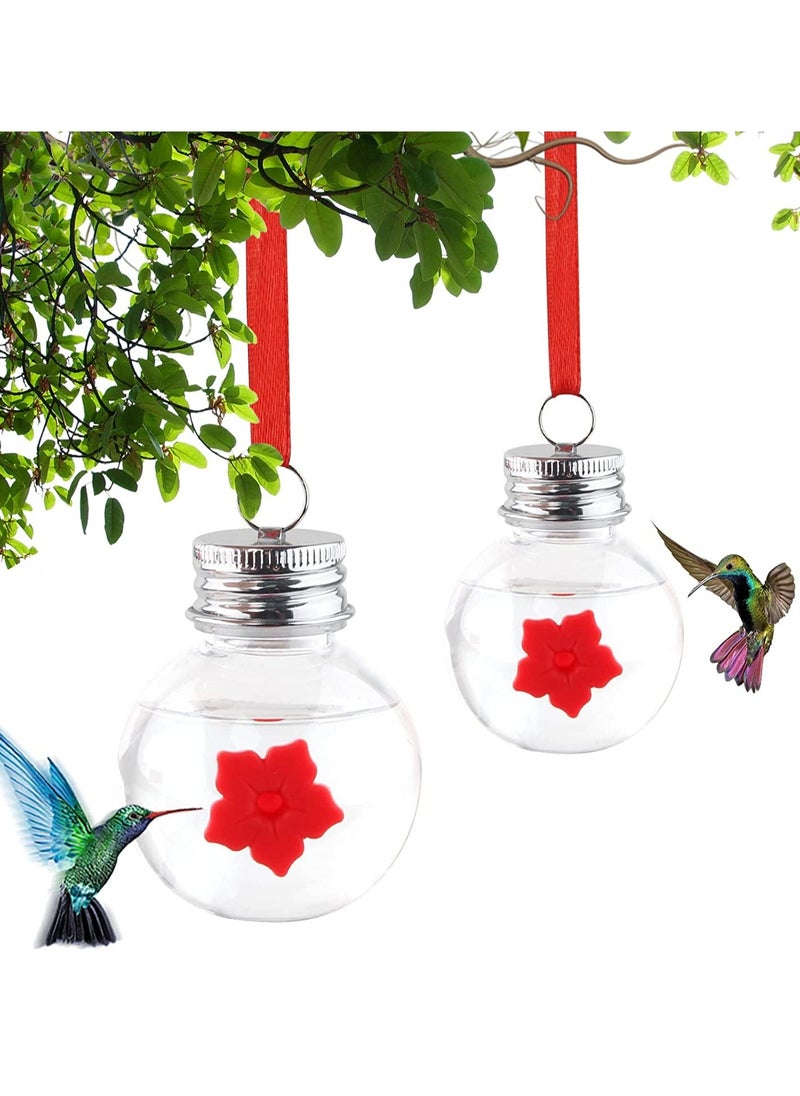 Y&D Jar Hummingbird Feeder, Outdoor Feeder with One Ports, Wild Birds Feeding Jar, Portable Hanging Clear for Garden Yard Decoration 2 Packs  - Image 1
