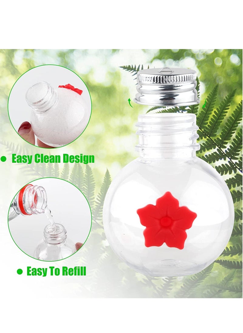 Y&D Jar Hummingbird Feeder, Outdoor Feeder with One Ports, Wild Birds Feeding Jar, Portable Hanging Clear for Garden Yard Decoration 2 Packs  - Image 3